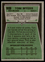 1975 Topps #191 Tom Myers Near Mint or Better  ID: 208957