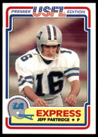 1984 Topps USFL #49 Jeff Partridge NM-Mint  ID: 263079