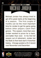 1995-96 Upper Deck Predictor Player of the Month #r1 Michael Jordan Nov./Dec. Near Mint+ 