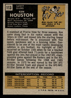 1971 Topps #113 Ken Houston Excellent RC Rookie  ID: 409740
