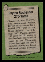 1978 Topps #3 Walter Payton HL Ex-Mint 