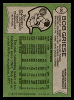 1978 Topps #120 Bob Griese Excellent+  ID: 410027