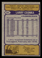 1979 Topps #22 Larry Csonka Near Mint  ID: 410059