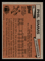 1981 Topps #55 Phil Simms Near Mint  ID: 410119