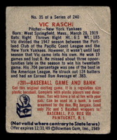 1949 Bowman #35 Vic Raschi G-VG RC Rookie 