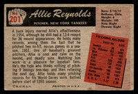 1955 Bowman #201 Allie Reynolds VG-EX 