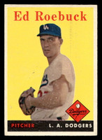 1958 Topps #435 Ed Roebuck Very Good  ID: 410542