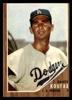 1962 Topps #5 Sandy Koufax UER Ex-Mint Miscut 