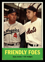 1963 Topps #68 Duke Snider/Gil Hodges Friendly Foes Ex-Mint  ID: 410653