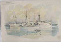 1890 Clark's O.N.T. Spool Cotton Sewing Cruiser San Francisco U S Navy 4 by 7 3/4 inches  #*sku36232