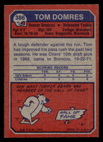 1973 Topps #386 Tom Domres Near Mint  ID: 411125