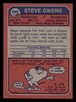 1973 Topps #495 Steve Owens Near Mint 