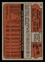 1972 Topps #77 Ron Theobald Near Mint RC Rookie  ID: 411344