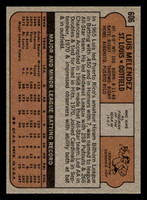 1972 Topps #606 Luis Melendez NM-Mint  ID: 411843