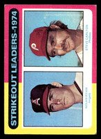 1975 Topps #312 Nolan Ryan/Steve Carlton Strikeout Leaders VG-EX  ID: 413206