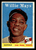 1958 Topps #5 Willie Mays Excellent Writing on Card 