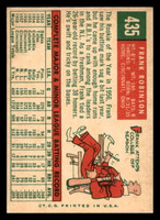 1959 Topps #435 Frank Robinson Ex-Mint Writing on Card 