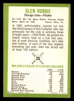 1963 Fleer #31 Glen Hobbie Excellent+  ID: 413855