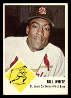 1963 Fleer #63 Bill White Excellent 