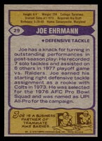 1979 Topps #29 Joe Ehrmann Near Mint+ 