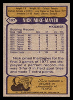 1979 Topps #107 Nick Mike-Mayer Near Mint+ 
