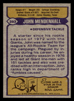 1979 Topps #393 John Mendenhall Near Mint 