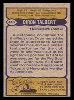 1979 Topps #416 Diron Talbert Near Mint 