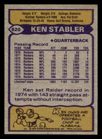 1979 Topps #520 Ken Stabler Near Mint 