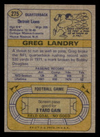 1974 Topps #275 Greg Landry Near Mint 