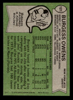 1978 Topps #121 Burgess Owens Near Mint 