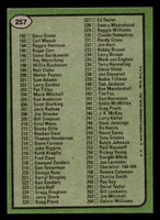 1978 Topps #257 Checklist 133-264 Near Mint+ 