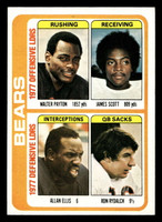 1978 Topps #504 Walter Payton/James Scott/Allan Ellis/Ron Rydalch TL Ex-Mint 