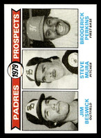 1979 Topps #725 Jim Beswick/Steve Mura/Broderick Perkins Padres Prospects Near Mint RC Rookie 