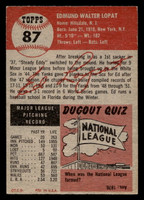 1953 Topps #87 Ed Lopat Excellent+  ID: 417314