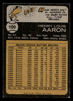 1973 Topps #100 Hank Aaron Excellent+  ID: 417515