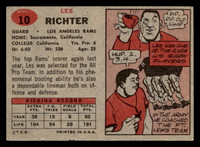 1957 Topps #10 Les Richter Excellent  ID: 417815