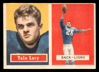 1957 Topps #68 Yale Lary Very Good Writing on Back 