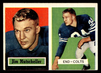 1957 Topps #103 Jim Mutscheller DP Excellent Writing on Back 