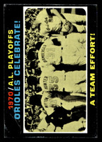 1971 Topps #198 AL Playoff Orioles Celebrate! Very Good  ID: 418093