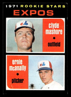 1971 Topps #376 Clyde Mashore/Ernie McAnally Expos Rookies Very Good RC Rookie 