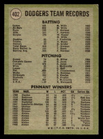 1971 Topps #402 Dodgers Team VG-EX 