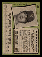 1971 Topps #433 Skip Lockwood Excellent 