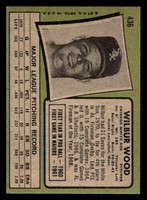 1971 Topps #436 Wilbur Wood Excellent+  ID: 418330