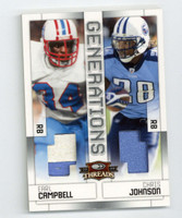2009 Triple Threads Chris Johnson Generations Earl Campbell Oilers Jersey /50