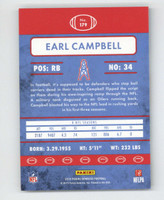 2016 Panini Donruss PRESS PROOF Earl Campbell Oilers #179 /10