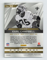 2015 Spectra #42 Gold PRIZM Earl Campbell Saints Real 1 of 1 1/1