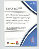 2015 Immaculate Collection Earl Campbell Oilers Auto 3 color Jersey 3/10