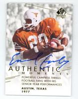 2014 SP Authentic #166 Earl Campbell Texas Auto ON CARD