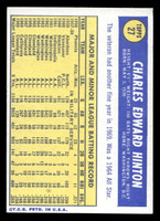 1970 Topps #27 Chuck Hinton Near Mint  ID: 418770