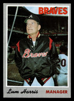 1970 Topps #86 Lum Harris Manager Ex-Mint 